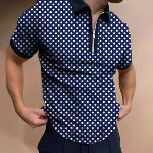 James™ Rits gekraagde polka dotted heren polo's