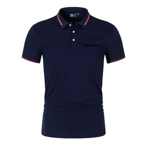 James™ Licht fris gekleurde kraag omlaag heren polo T-shirts