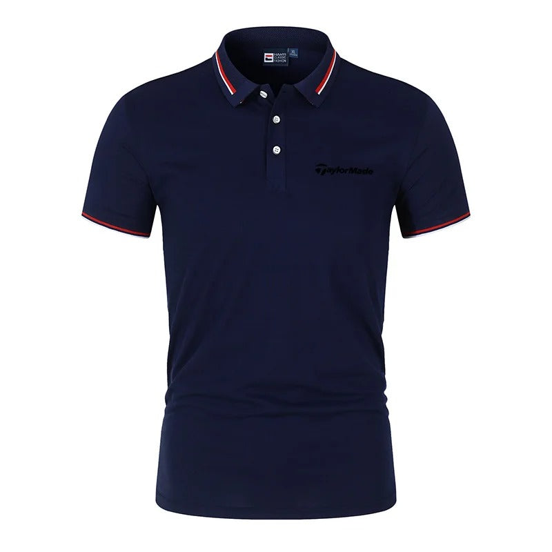 James™ Licht fris gekleurde kraag omlaag heren polo T-shirts