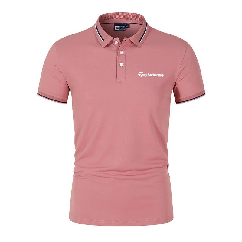 James™ Licht fris gekleurde kraag omlaag heren polo T-shirts