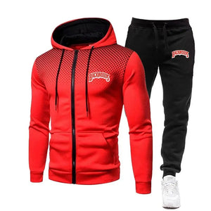 James™ Sport stijl grijze hoodie zwarte broek Heren trainingspak