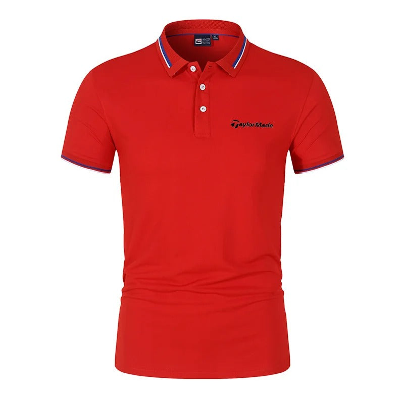 James™ Licht fris gekleurde kraag omlaag heren polo T-shirts