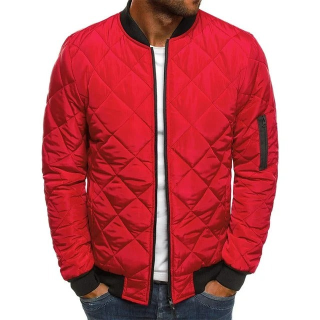 James™  blauw baseball kraag winddicht heren bomberjacket