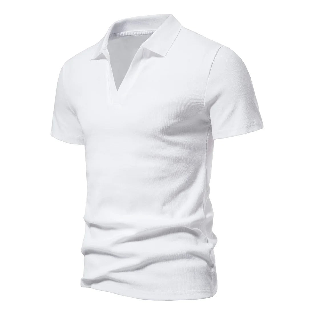 James™ Losse slim fit V-kraag heren polo