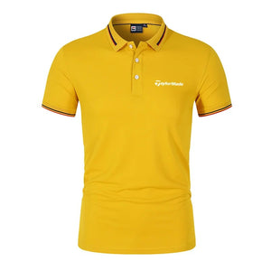 James™ Licht fris gekleurde kraag omlaag heren polo T-shirts