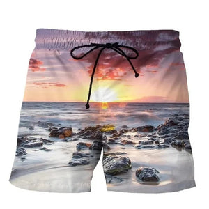 David® Comfortabele zwembroek met grafische print zonsondergang