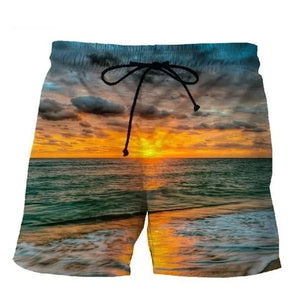 David® Comfortabele zwembroek met grafische print zonsondergang