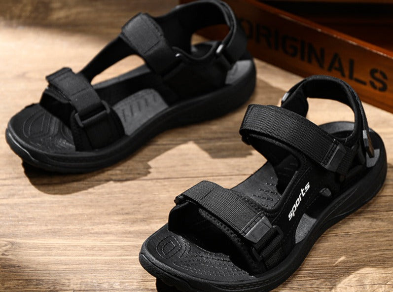 James™ sport stijl zwarte letter print outdoor sandalen