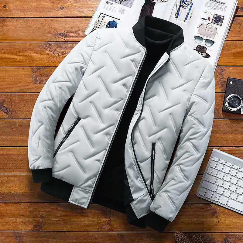 Oliver® katoenen staande kraag groene heren puffer Jas