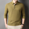 James™ micro strepen wit Polo lange mouwen