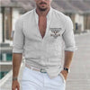 James™ Linnen Overhemd Heren V-hals T-shirt Blouse